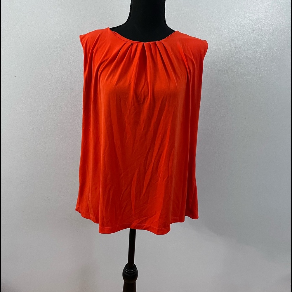 Grayson Orange Sleeveless Poly/ Spandex Shirt